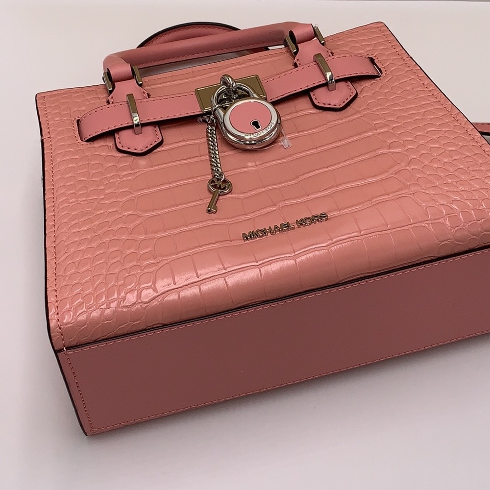 MICHAEL KORS
Hamilton Small Crocodile Embossed Faux Leather Satchel
Primrose
NWT - Picture 6 of 16